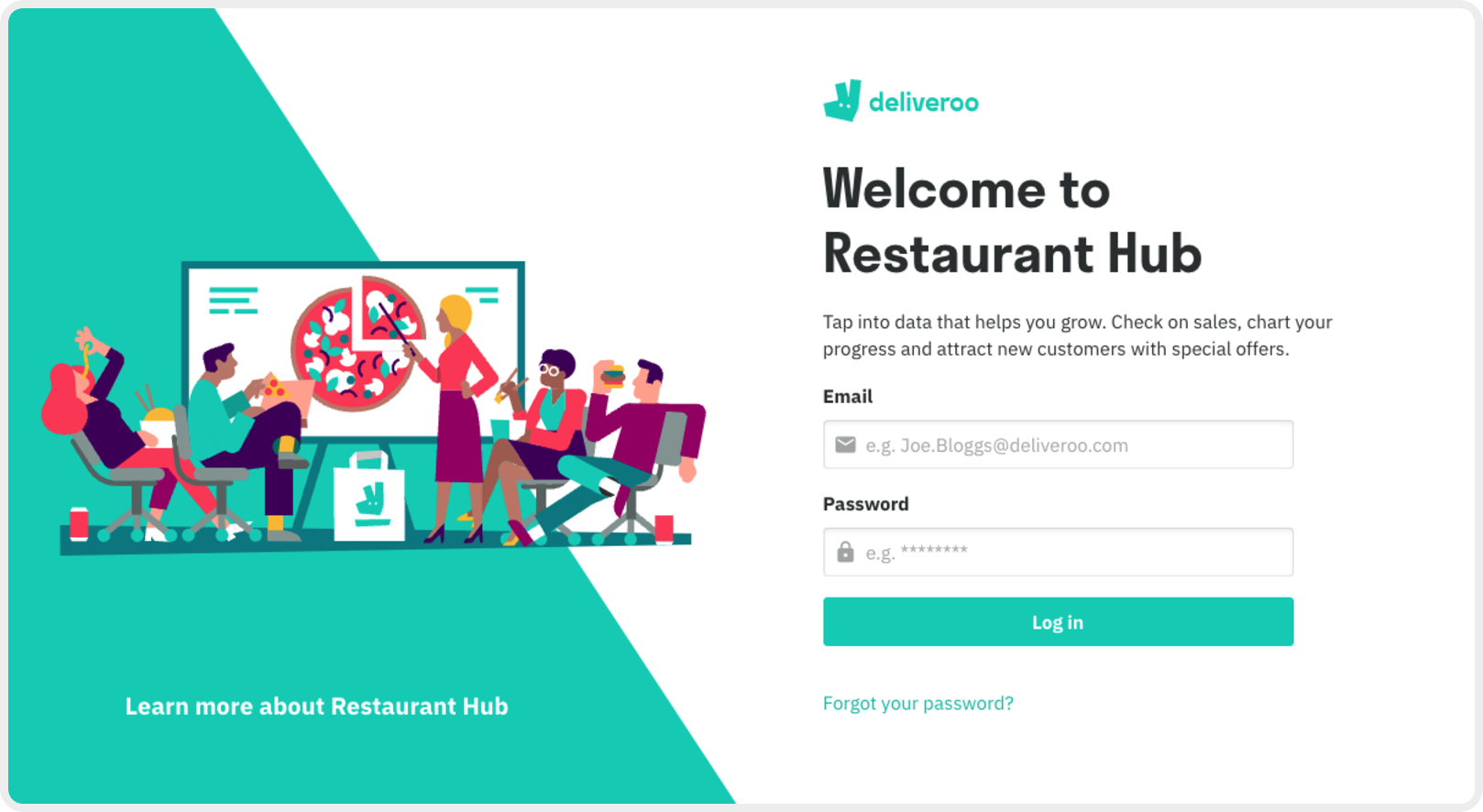 Access Deliveroo Restaurant Hub screenshot
