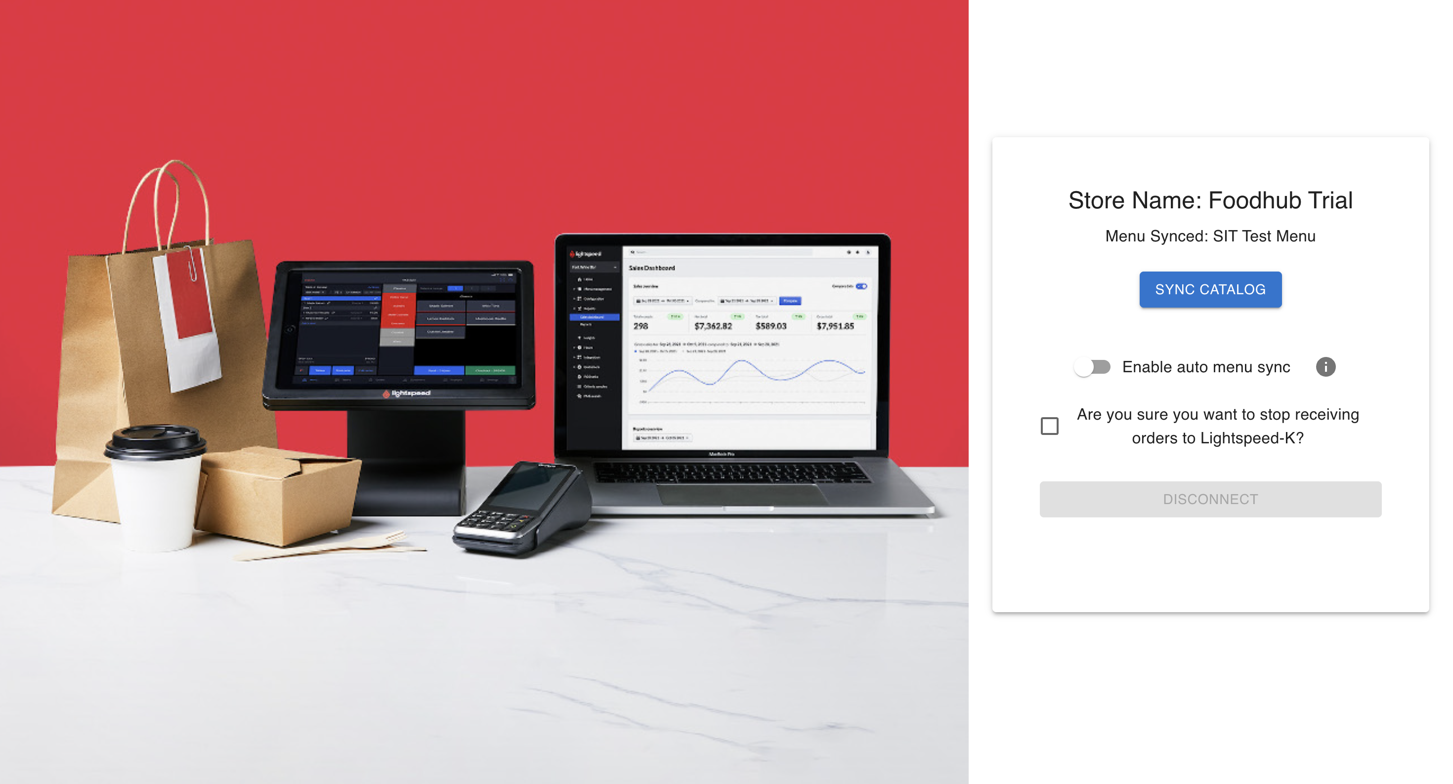 Sync Catalog Button in Lightspeed App