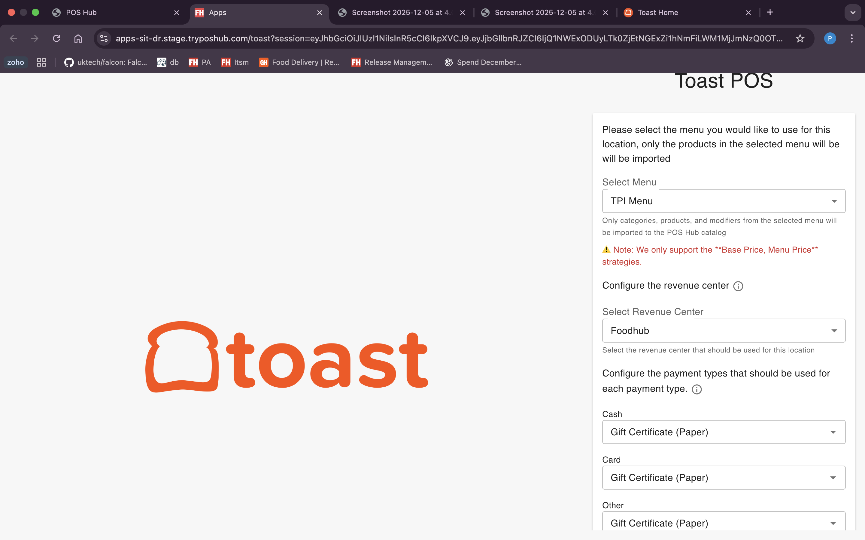 Configure Integration Settings screenshot
