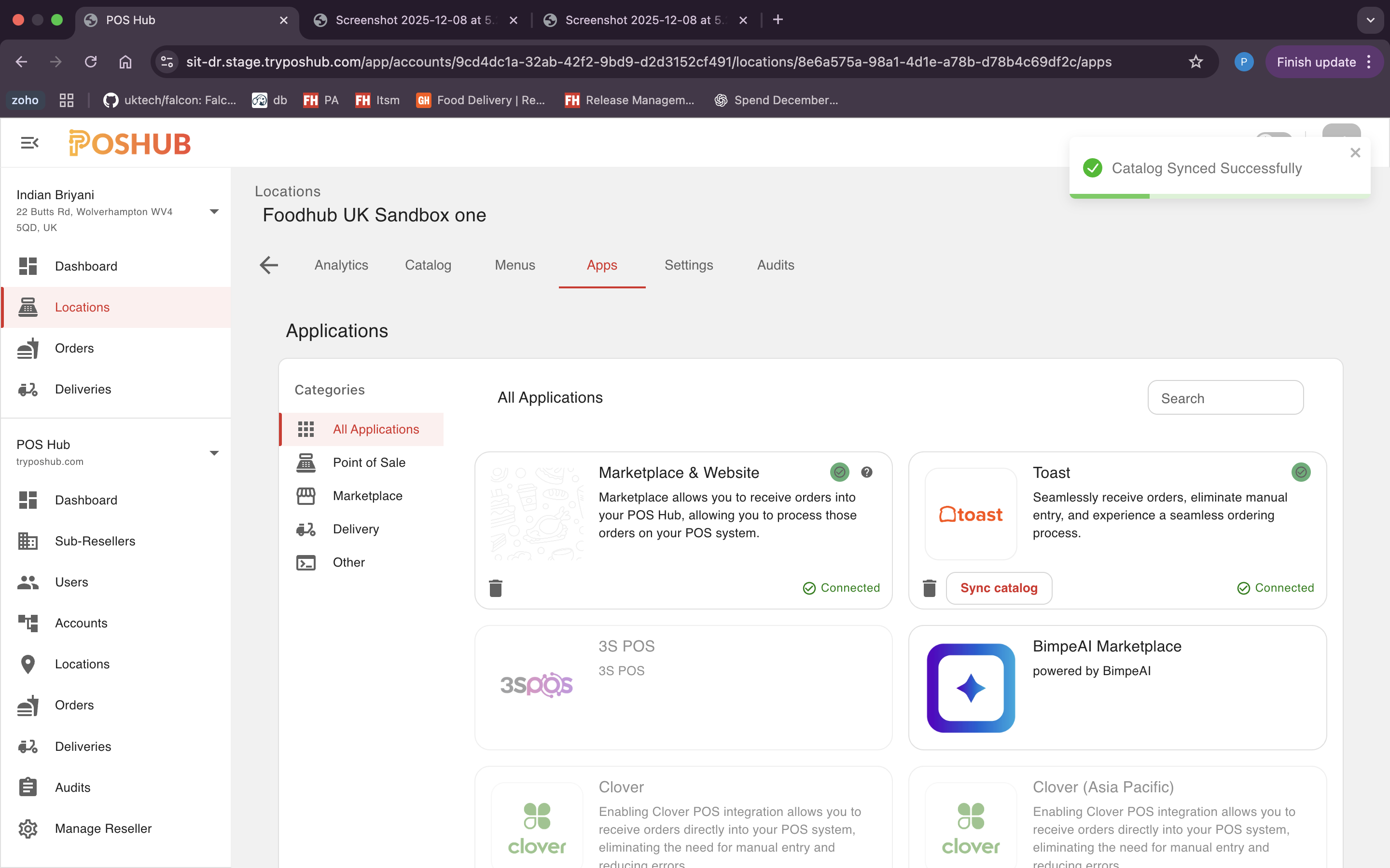 Sync Catalog screenshot